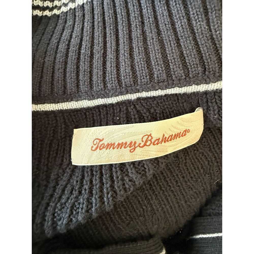 Tommy Bahama Basket-Weave Cotton Quarter Zip Pullover XL - Picture 4 of 8